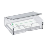 Rasper Premium Acrylic Business Card Holder Acrylic Visiting Card Holder For Office Table Stand Cum Organizer Clear Transparent Business Card Holder Display for Desk Table (10x6x3 cms)