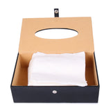 Rasper Black Leather Tissue Box Holder for Car Napkin Holder Tissue Paper Dispenser Facial Tissue Holder for Home & Office with Magnetic Closure