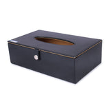 Rasper Black Leather Tissue Box Holder for Car Napkin Holder Tissue Paper Dispenser Facial Tissue Holder for Home & Office with Magnetic Closure