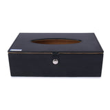 Rasper Black Leather Tissue Box Holder for Car Napkin Holder Tissue Paper Dispenser Facial Tissue Holder for Home & Office with Magnetic Closure