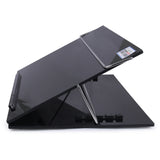 Shicrylic Polystyrene Table Top Elevator Adjustable Height Writing Desk Easy Reading Desk Portable Book Reading Stand (Standard Size 21x15 Inches) 7MM Polystyrene (Smoke Black)