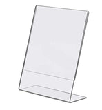 Rasper A5 Acrylic Display Stand Paper Holder Sign Holder L Shape Display Stand Acrylic Menu Holder Display Stands (A5, Portrait) 8.5x6 Inches, 3MM