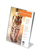 Rasper A4 Acrylic Display Stand Paper Holder Tent Card Holder Sign Holder L Shape Display Stand Acrylic Menu Holder (A4, Portrait) 12x8.5 Inches, 3MM