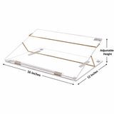 Rasper Clear Acrylic Writing Desk Table Top Elevator (STANDARD SIZE 21x15 Inches) 8MM Premium Quality With 1 year Warranty