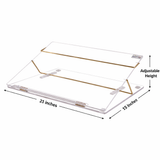 Rasper Clear Acrylic Writing Desk Table Top Elevator (STANDARD SIZE 21x15 Inches) 8MM Premium Quality With 1 year Warranty