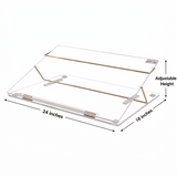 Rasper Clear Acrylic Writing Desk Table Top Elevator (BIG SIZE 24x18 Inches) 8MM Premium Quality With 1 Year Warranty