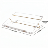 Rasper Clear Acrylic Writing Desk Office Table Top Elevator (EXTRA BIG SIZE 30x18 Inches) 8MM Premium Quality With 1 Year Warranty