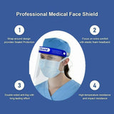 Rasper Protective Face Shield With Elastic Strap Facial Transparent Cover, 300 Micron-Pack Of 50 Pcs