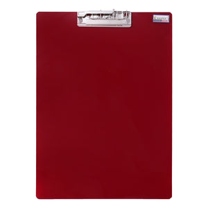 Rasper Red Acrylic Clip Board Exam Pad for School & Office Unbreakable Writing Pad Student Exam Board Big Size (14x10 Inches)