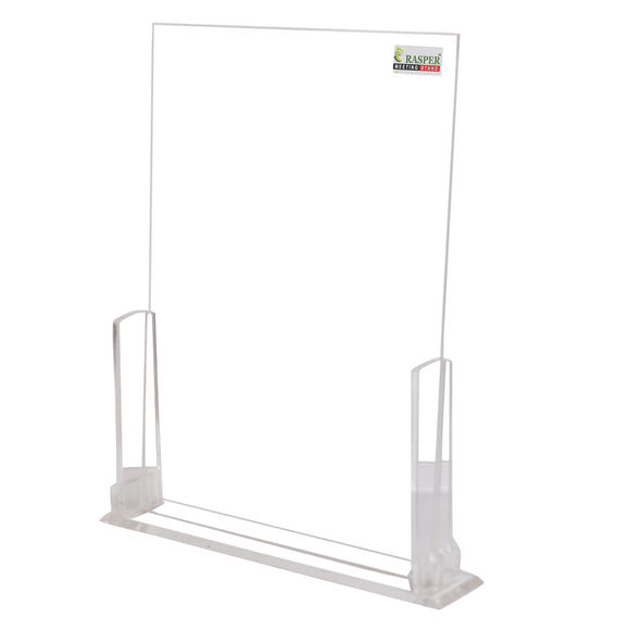 Rasper Acrylic Display Stand Sign And Menu Card Holder Acrylic Tent Card Holder Display Stand A4 Paper Holder Acrylic Signage Holder A4 Size Acrylic Photo Frame Meeting Stand 8.5X12 Inches A4 Portrait
