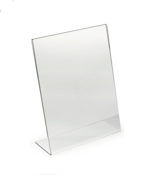 Rasper A5 Acrylic Display Stand Paper Holder Sign Holder L Shape Display Stand Acrylic Menu Holder Display Stands (A5, Portrait) 8.5x6 Inches, 3MM