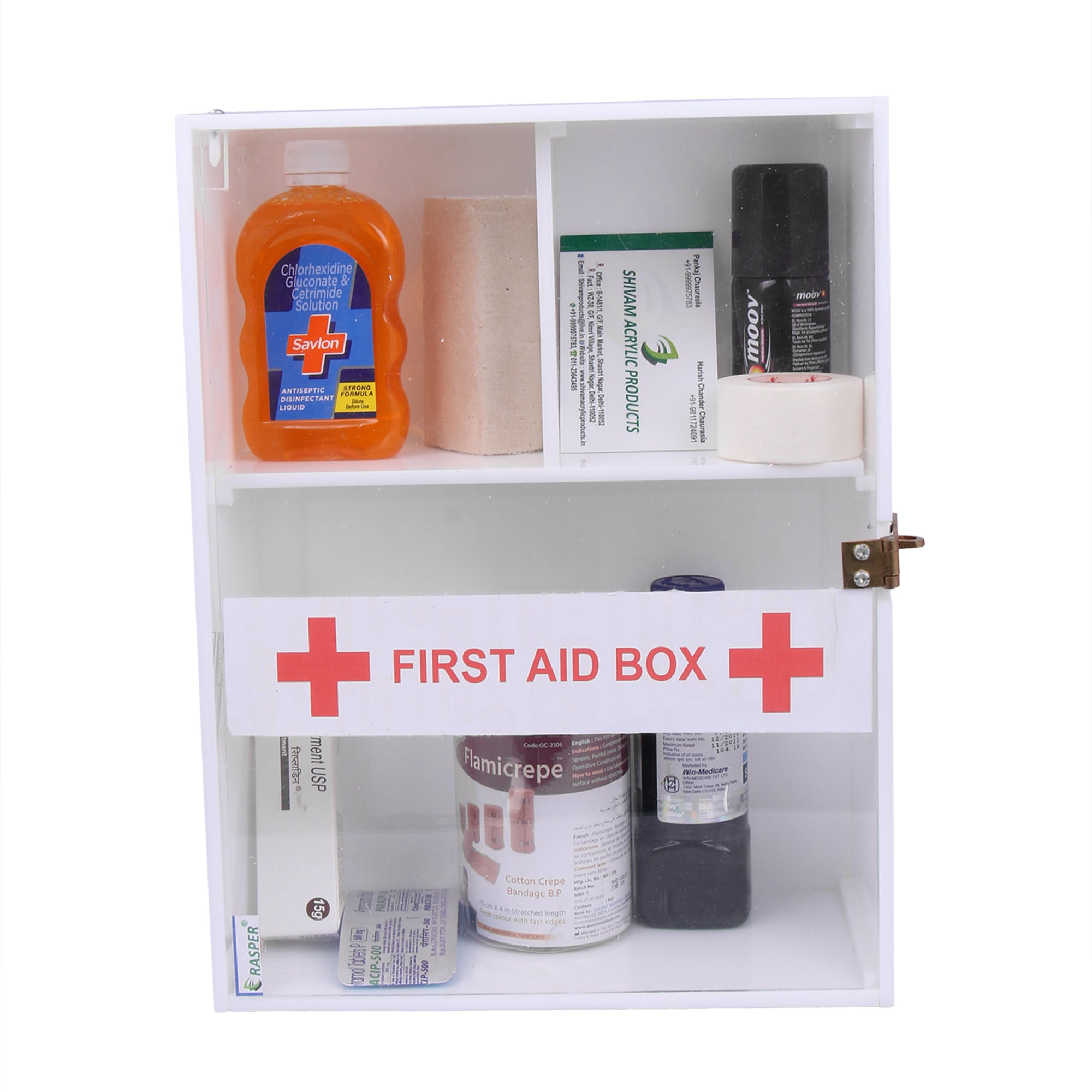 Rasper Acrylic First Aid Box Emergency Medical Box First Aid Kit Box f ...