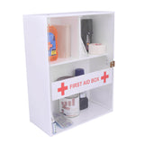 Rasper Acrylic First Aid Box Emergency Medical Box First Aid Kit Box for Home School & Office Wall Mountable Multi Compartment Heavy Acrylic First Aid Box (White & Transparent) - 12x9x4.5 Inches