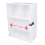 Rasper Acrylic First Aid Box Emergency Medical Box First Aid Kit Box for Home School & Office Wall Mountable Multi Compartment Heavy Acrylic First Aid Box (White & Transparent) - 12x9x4.5 Inches
