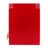 Rasper Acrylic Letter Box Wall Hanging for Home & Office Acrylic Mailbox with Lock Acrylic Suggestion Box for Office Acrylic Complaint Box for School (Wall Mounted) 12x9x4.5 Inches Red & Transparent
