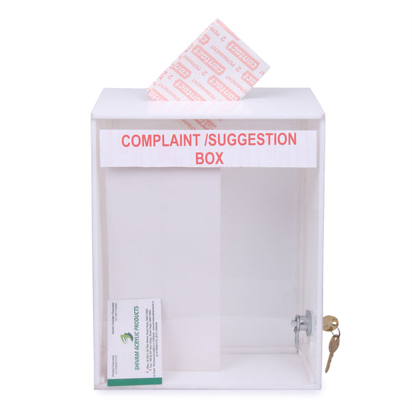 Compiants Box Acrylic Donation/Suggestion Box & Drop Boxes Buy Online at RasperOnline ...