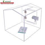 Rasper Transparent Acrylic Donation Box, Daan Patra, Drop Box, Ballot Box (Big Size 10x10x10 Inches, Hut Shape) Premium Quality with Lock Facility