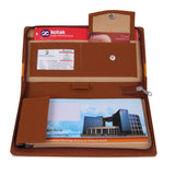 Rasper Brown Genuine Leather Cheque Book Holder with Multiple Document Holder Cheque Book Cover with ATM Card Holder for Office Bank Use (10x5 Inches)