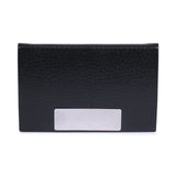 Rasper Black Genuine Leather & Stainless Steel Credit Card Holder Business Card Holder ATM Wallet Card Holder with Magnetic Closure for Men & Women