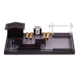 Rasper Acrylic Pen Stand For Study Table Multipurpose Desk Organizer For Office Table Desk Accessories Pen Stand Office Stationery Organizer With 4 Pen Holder & Visiting Card Holder (14x7.5 Inches)