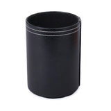 Rasper Black Leather Pen Holder For Office Table Stylish Round Pen Pencil Holder Desk Organizer Multipurpose Pen Stand Holder (3x3x4 Inches)