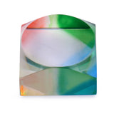 Rasper Multicolor Acrylic Paper Weight Stylish Rainbow Gifting Paper Weight Showpiece For Office Gifting & Study Table (2x2x1.25 Inches)