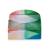 Rasper Multicolor Acrylic Paper Weight Stylish Rainbow Gifting Paper Weight Showpiece For Office Gifting & Study Table (2x2x1.25 Inches)