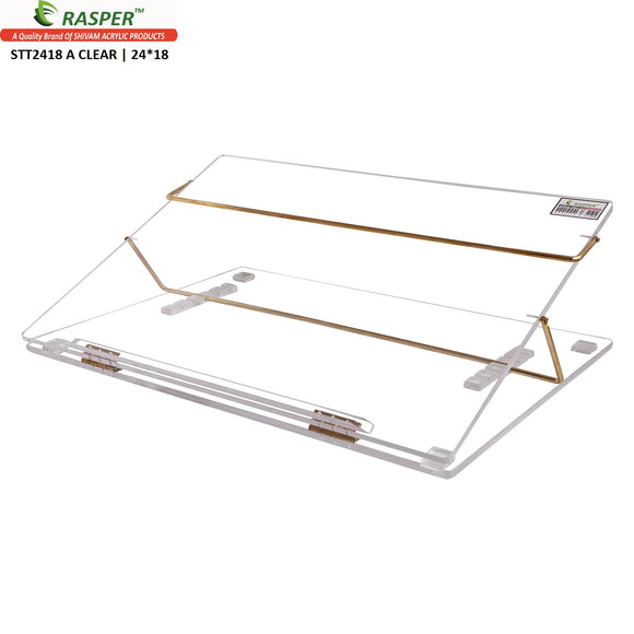 Rasper Clear Acrylic Writing Desk Table Top Elevator (BIG SIZE 24x18 Inches) Most Heavy 12MM Premium Quality With 1 year Warranty