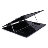 Shicrylic Polystyrene Table Top Elevator Adjustable Height Writing Desk Easy Reading Desk Portable Book Reading Stand (Standard Size 21x15 Inches) 7MM Polystyrene (Smoke Black)