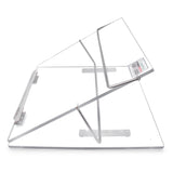 Shicrylic Clear Polystyrene Writing Desk Table Top Elevator With Adjustable Height Book Reading Stand Portable Laptop Table (Small Size 15x12 Inches)