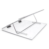 Shicrylic Clear Polystyrene Writing Desk Table Top Elevator With Adjustable Height Book Reading Stand Portable Laptop Table (Small Size 15x12 Inches)