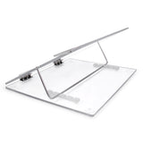 Shicrylic Polystyrene Clear Transparent Table Top Elevator Adjustable Height Writing Desk Easy Reading Desk Portable Book Reading Stand (Standard Size 21x15 Inches) 7MM Polystyrene